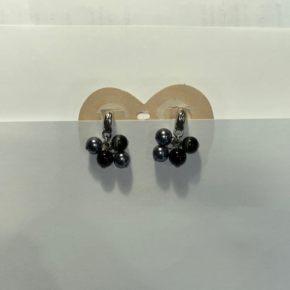 Brighton Silver/Black Mimosa Earrings and matching bracelet. - Picture 4 of 6